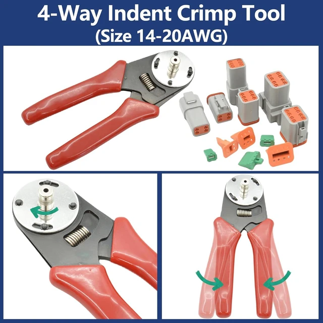Alt view image 3 of 7 - 416 PCS Deutsch DT Connector Kit, 2 3 4 6 8 12 Pin Automotive Connectors with Crimping Pliers (14-20AWG) & Removal Tool, IP67 Gray Waterproof Housing, Deutsch 16# Solid Contacts