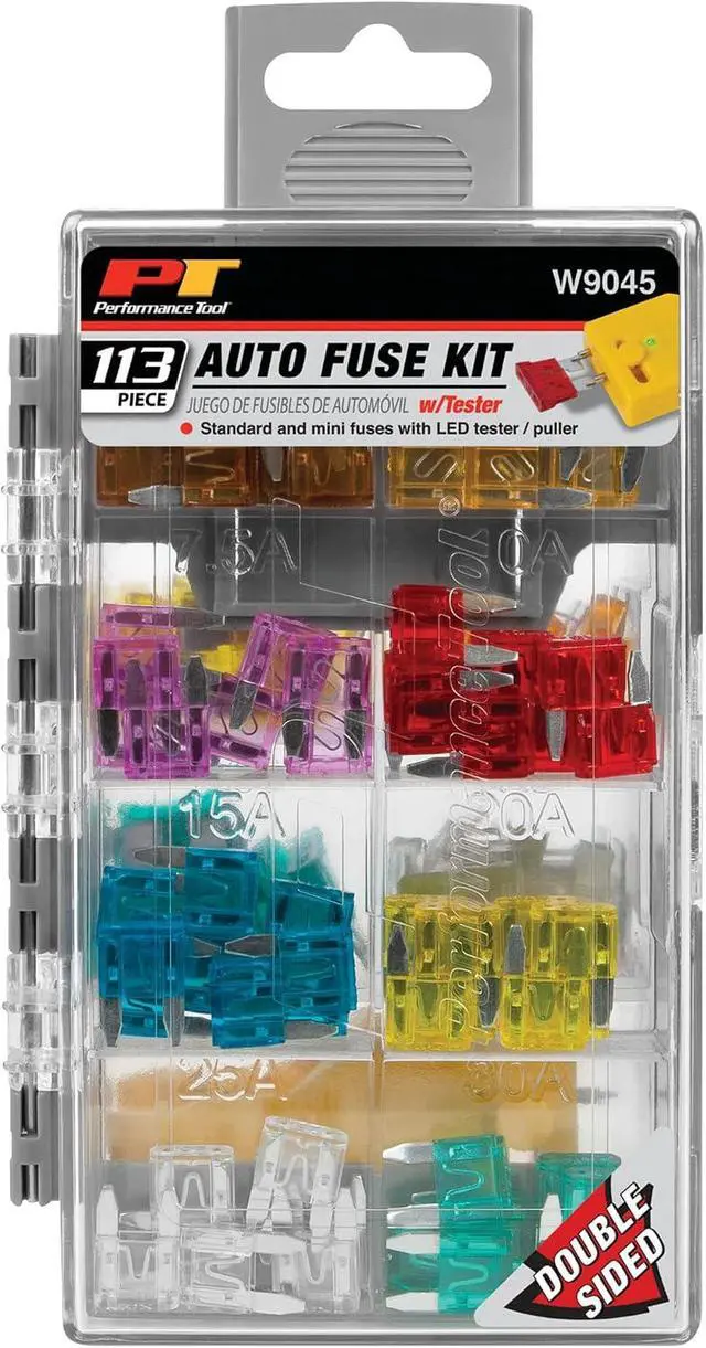 Alt view image 5 of 6 - W9045 113pc Auto Fuse kit w/ Tester