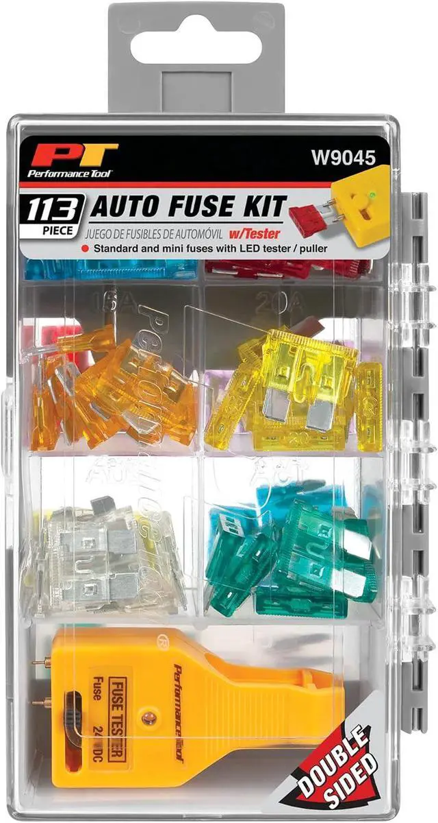 Alt view image 6 of 6 - W9045 113pc Auto Fuse kit w/ Tester