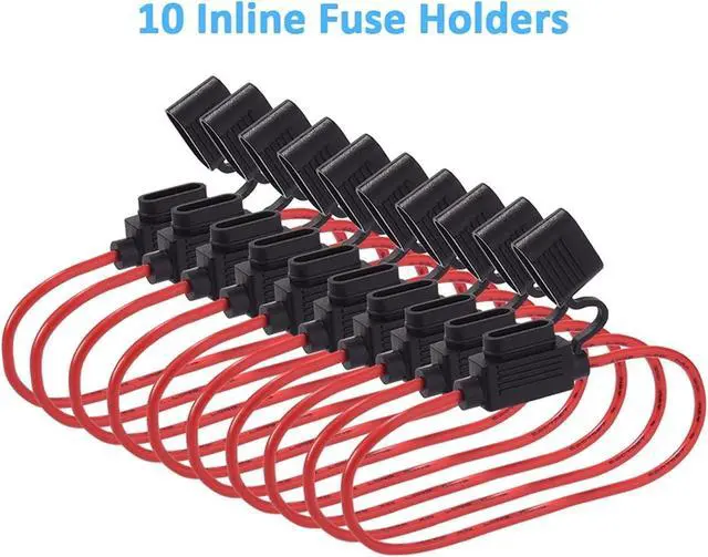 Alt view image 2 of 6 - Car Truck 120pcs Blade Fuses Standard Fuse Assortment kit Universal with 10pcs 14 AWG Inline Fuse Holder &