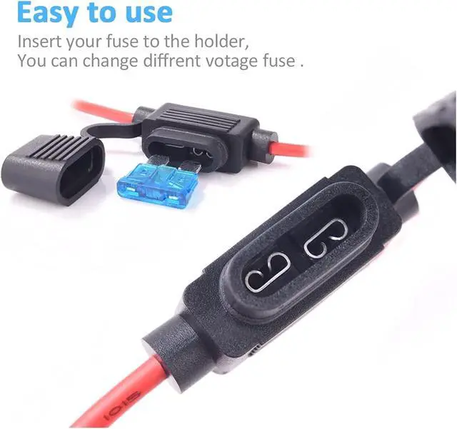 Alt view image 5 of 6 - Car Truck 120pcs Blade Fuses Standard Fuse Assortment kit Universal with 10pcs 14 AWG Inline Fuse Holder &