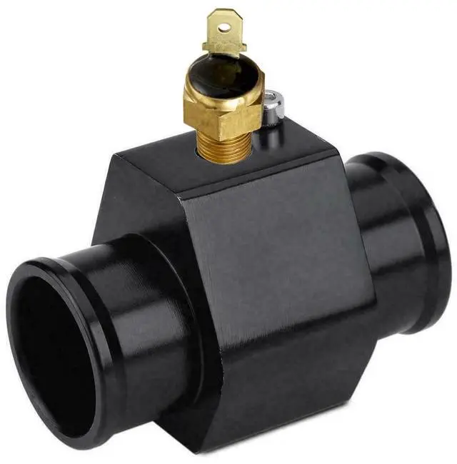 Main image of Automotive Engine Radiator in-Line Hose Fitting Adapter Water Temperature Thermostat Sensor Electric Fan Switch Kit (38mm, 180'F On - 165'F Off)