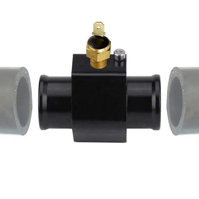 Alt view image 3 of 7 - Automotive Engine Radiator in-Line Hose Fitting Adapter Water Temperature Thermostat Sensor Electric Fan Switch Kit (38mm, 180'F On - 165'F Off)