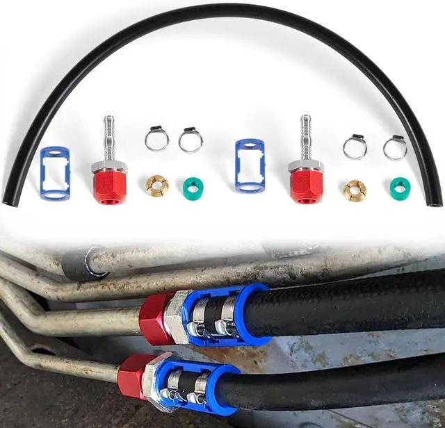 Main image of 800-671 A/C Line Splice Connector Kit for 3/8" Line with No.6 Hose, Heavy-Duty AC Hose Splicer Coupler Repair Kit, 24" Hose Air Conditioning Repair Kit for Automotive AC Systems