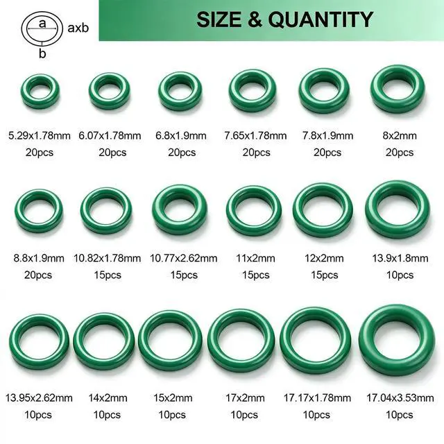 Alt view image 7 of 7 - 5 Set Car A/C Repair Kit, Rubber O-Rings, AC Valve Core, Cap & Valve Core Remover Hook Pick Tools, Compressor Seal Replacement Set for Automotive Air Conditioner Refrigerant System Maintenance