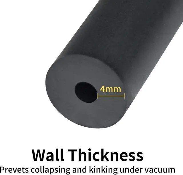 Alt view image 2 of 7 - Silicone Vacuum Hose Kit 10FT 6PCS 1/8" 5/32" 3/16" 1/4" 5/16" 3/8" With Vacuum Connector 12 Sizes 113PCS,Tube Cutter,Matte Black Tubing,Automotive Marine & Industrial Use