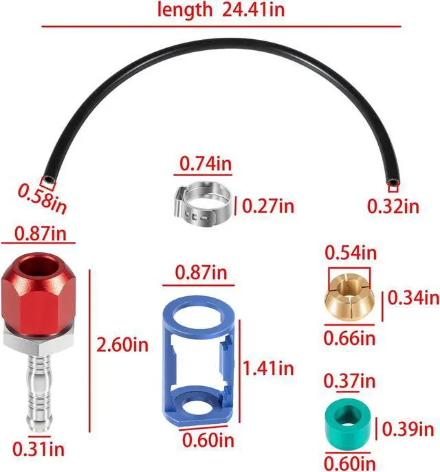 Alt view image 6 of 7 - 800-671 A/C Line Splice Kit for 3/8 Line With No.6 Hose, A/C Air Conditioning Repair Splice Connector, Universal Fit For 3/8'' Hose to Hard Lines Repair