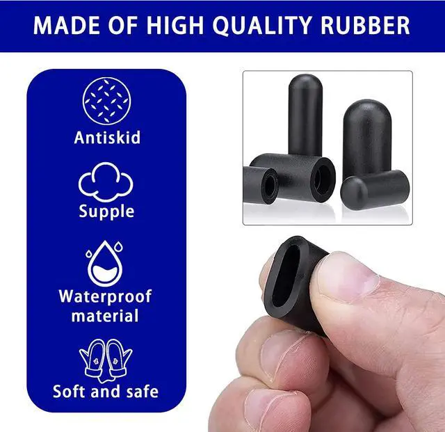 Alt view image 6 of 6 - 1/8" 5/32" 3/16" 1/4" 5/16" 3/8" Automotive Silicone Vacuum Tubing Hose line Kit 5FT with 115PCS Nylon Vacuum Connectors, 63PCS Rubber Vacuum Caps, Total 184 PCS (Black)