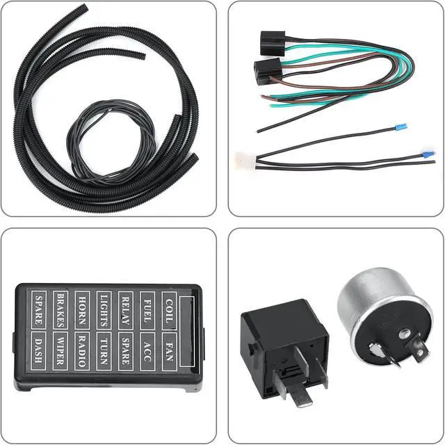 Alt view image 4 of 7 - 14 Circuit Wiring Harness Universal for Street Muscle Car Hot Rod Rat XL Copper Wire Harness 12V Fuse Wiring Harness Kit Compatible with Chevy Ford Chrysler Mopar Muscle Car