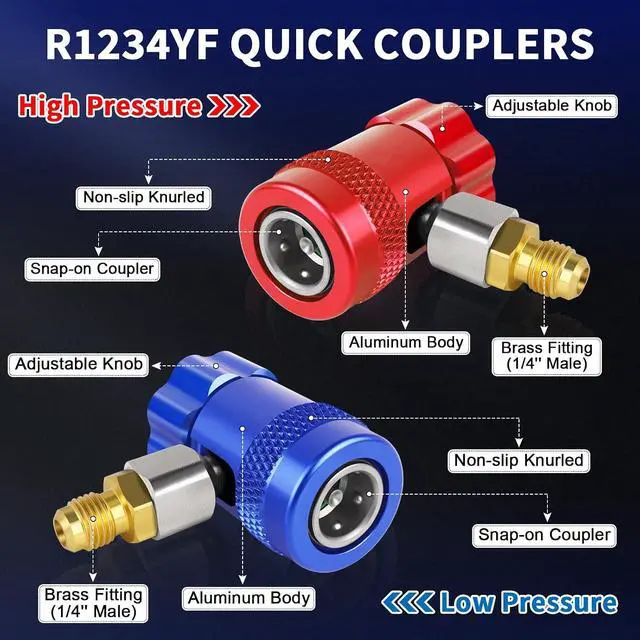 Alt view image 4 of 7 - R1234yf Adapter Kit with Self-Sealing & Puncture R-1234yf Can Tap