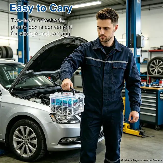 Alt view image 6 of 7 - 5 Set Car A/C Repair Kit, Rubber O-Rings, AC Valve Core, Cap & Valve Core Remover Hook Pick Tools, Compressor Seal Replacement Set for Automotive Air Conditioner Refrigerant System Maintenance
