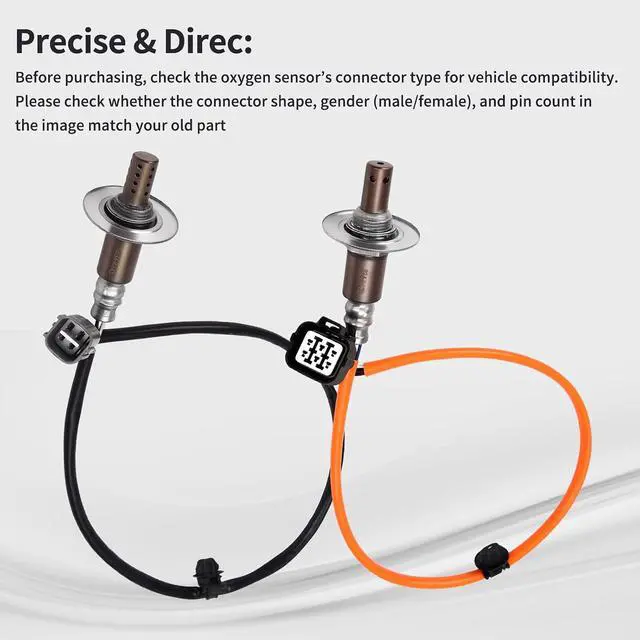 Alt view image 2 of 7 - O2 Oxygen Sensor Upstream and Downstream Fits for Subaru Outback Legacy Forester X Impreza, for Saab 9-2X 2.5L 2006-2011 Replace 234-9123 234-4445 2Pcs