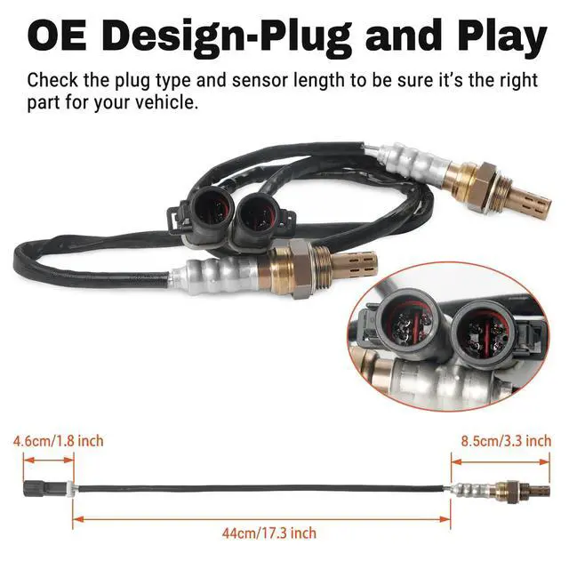 Alt view image 2 of 7 - 4PCS 15717 Oxygen Sensor Upstream Downstream O2 Sensor Compatible with Ford F150 F250 F350 Ranger Escape Explorer Mustang Foucs Expedition Mazda Lincoln Jaguar Mercury Aston Martin Replace 15716 15718