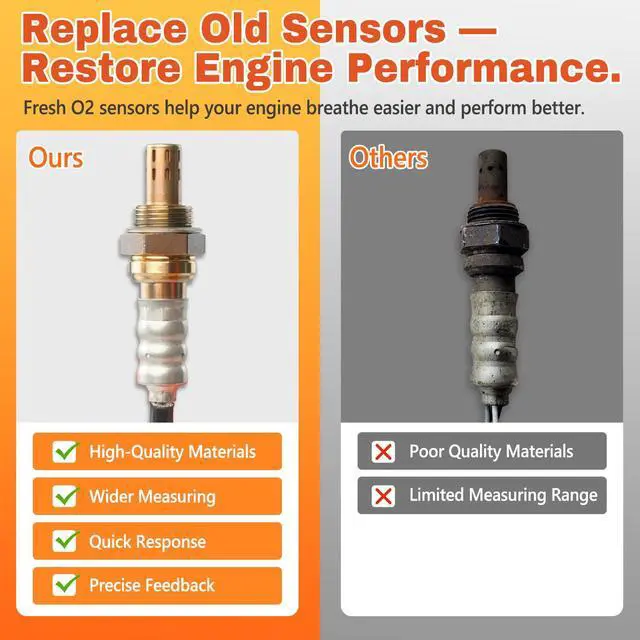 Alt view image 7 of 7 - 4PCS 15717 Oxygen Sensor Upstream Downstream O2 Sensor Compatible with Ford F150 F250 F350 Ranger Escape Explorer Mustang Foucs Expedition Mazda Lincoln Jaguar Mercury Aston Martin Replace 15716 15718