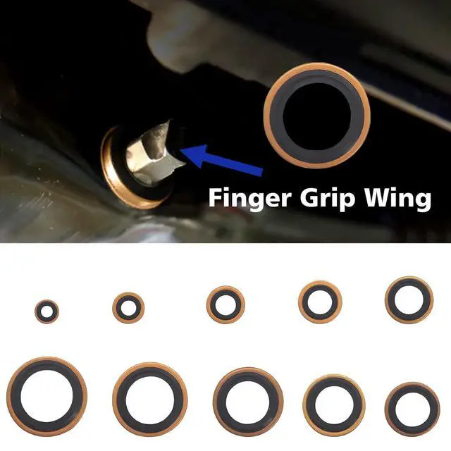 Alt view image 6 of 7 - 78 PCS 10 Sizes Copper Metric Bonded Seal Dowty Washer, Automotive Self-Centred Dowty Seal Gasket Assortment, M6/8/10/12/14/16/18/20/22/24