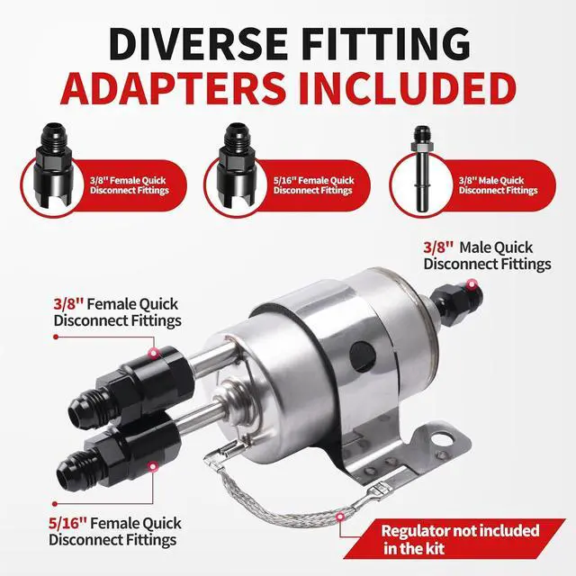 Alt view image 4 of 7 - 6AN 25FT PTFE Fuel Line Kit, AN6 3/8" LS Swap EFI E85 Nylon Stainless Steel Braided Fuel Hose With 26PCS PTFE Fuel Hose End Fitting & AN Fitting Wrench