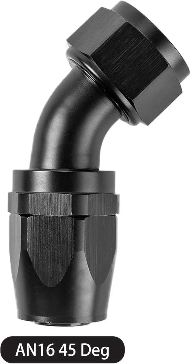 Alt view image 3 of 7 - 16AN Fuel Line Kit, AN16 Nylon Braided CPE Rubber Hose Oil Cooling Line, 5 Feet Hose With AN16 0 Deg,45 Deg,90Deg Fittings