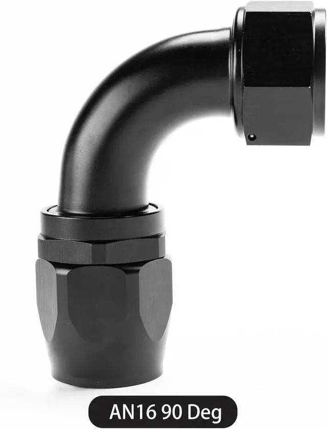 Alt view image 7 of 7 - 16AN Fuel Line Kit, AN16 Nylon Braided CPE Rubber Hose Oil Cooling Line, 5 Feet Hose With AN16 0 Deg,45 Deg,90Deg Fittings