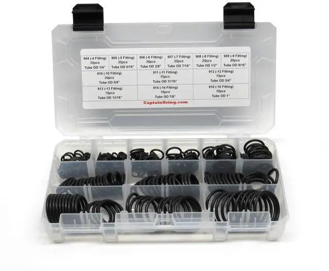 Main image of - ORB BOSS Hydraulic Fitting SAE 900 O-Ring Seal Kit (Buna-N 70-255 Piece Kit, 12 Sizes)