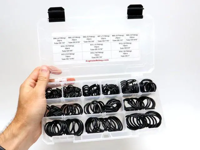 Alt view image 6 of 6 - - ORB BOSS Hydraulic Fitting SAE 900 O-Ring Seal Kit (Buna-N 70-255 Piece Kit, 12 Sizes)