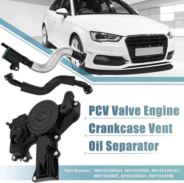 Alt view image 2 of 7 - PCV Valve Engine Crankcase Vent Oil Separator Breather Hose Exhaust Pipe Kit 06H103495AH for VW Beetle CC Jetta GTI Passat Tiguan for Audi A3 A4 A5 Q5 TT 2.0L L4 ONLY
