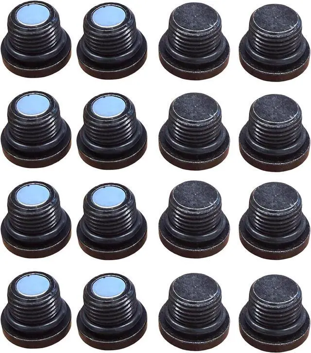 Main image of 16-Piece Portal Plug Kit 8 Magnetic Drain & 8 Fill Plugs w/O-Rings GDP Compatible Shop & Bulk Pack