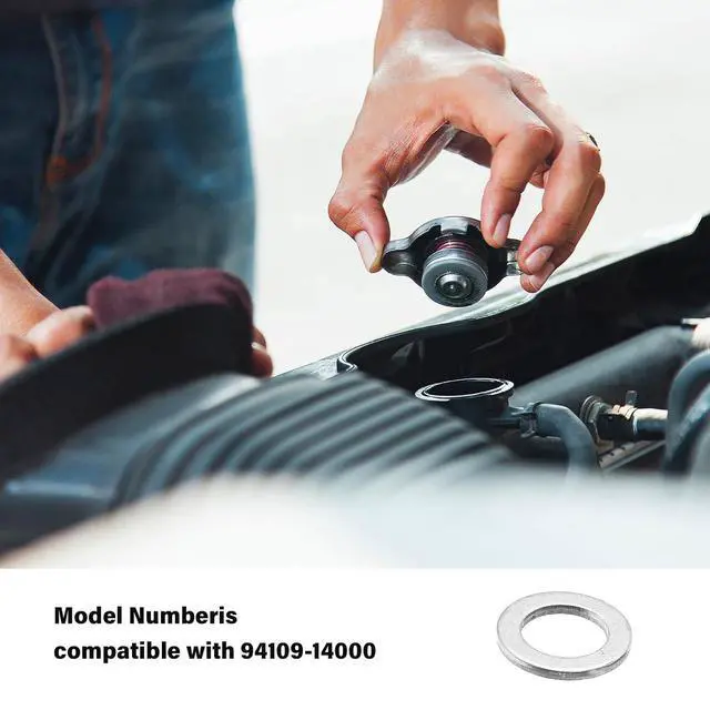 Alt view image 4 of 6 - 400 Pieces Aluminum Engine Oil Crush Washers 14 mm Drain Plug Gaskets (Compatible with Honda OEM 94109-14000 Part)