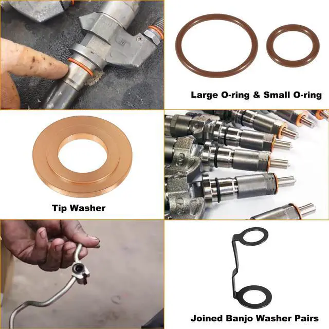 Alt view image 3 of 7 - Fit For Duramax LB7 Diesel Fuel Injector Installation/Return Line Install Kit, for Chevy GMC GM Duramax LB7 2001-2004