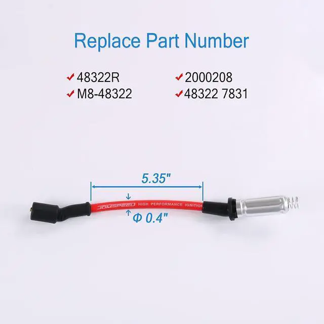 Alt view image 2 of 7 - Iridium Spark Plugs 3186 & Spark Plug Wires M8-48322 Replacement For Chevy Silverado Suburban Avalanche Replacement For GMC Yukon Sierra 5.3L 6.0L 6.2L Replace 12680072 12621258 7831 483227831 Red