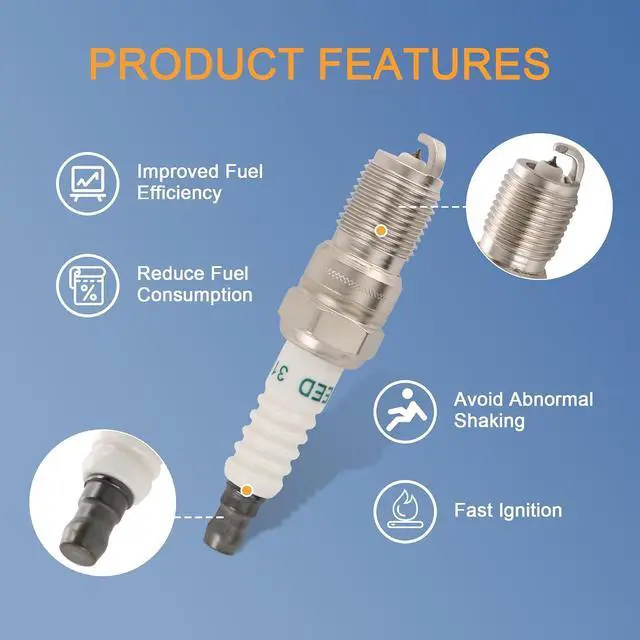 Alt view image 5 of 7 - Iridium Spark Plugs 3186 & Spark Plug Wires M8-48322 Replacement For Chevy Silverado Suburban Avalanche Replacement For GMC Yukon Sierra 5.3L 6.0L 6.2L Replace 12680072 12621258 7831 483227831 Red