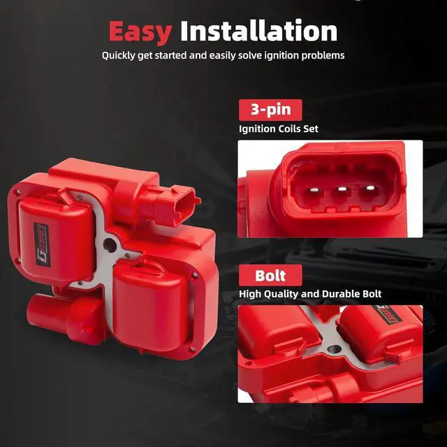Alt view image 6 of 7 - Set of 6 Upgraded Ignition Coil Pack & 12pcs Iridium Spark Plug Wire Set Compatible with Mercedes-Benz Crossfire C240 C280 C320 CLK320 E320 ML320 ML350 SLK320 Replaces UF359 C1361