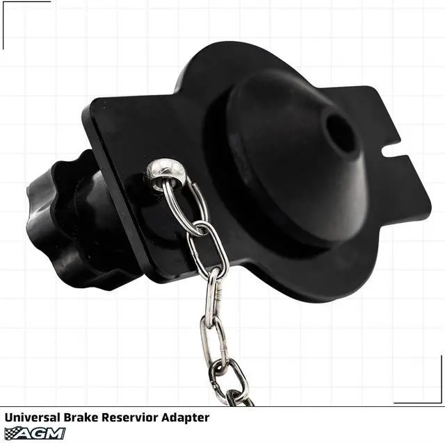 Alt view image 7 of 7 - AGM Products Brake Bleeder Adapter Universal Reservoir Cap for Pressure Brake Bleeder Systems Fits Most Round Brake Fluid Reservoirs Master Cylinder Adapter