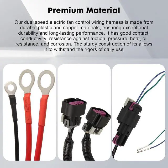 Alt view image 4 of 7 - Speed Electric Dual Fan Control Wiring Harness 674-00923 Compatible with Chevy Silverado Suburban Tahoe Avalanche & GMC Yukon Sierra, Gasoline Engines Only