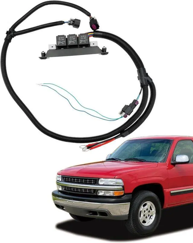 Main image of Electric Fan Wiring Harness, Fit for 99-07 Chevy Silverado 1500 2500 3500