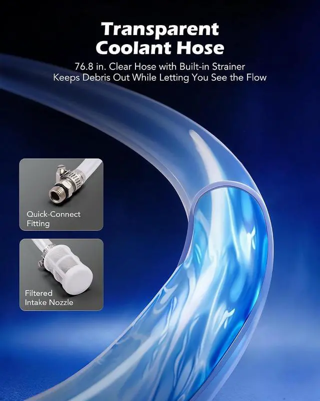 Alt view image 6 of 7 - Coolant Vacuum Refill Kit, Cooling System Vacuum Fill Tool with Leak Detector 5 Round Adapters 1 Conical Adapter, Radiator Coolant Fill Kit with Dual-Movement Gauge for Vacuum Leak