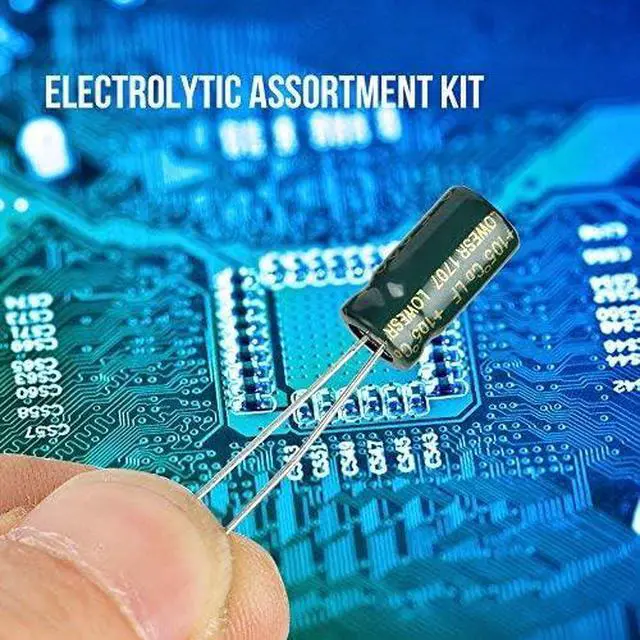 Alt view image 3 of 7 - 100PCS DIY High Grade Audio Capacitor,Electrolytic Capacitors Kits,10 Values 10V-63V 10uf-470uf Electrolytic Capacitors Radial Capacitor