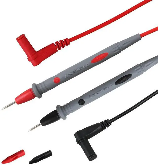 Alt view image 2 of 7 - TL175E Twist Guard Double Insulated Silicone Test Lead Set for Fluke Test Leads with Removable 4mm Lantern Tips, 2mm Diameter Probe Tips