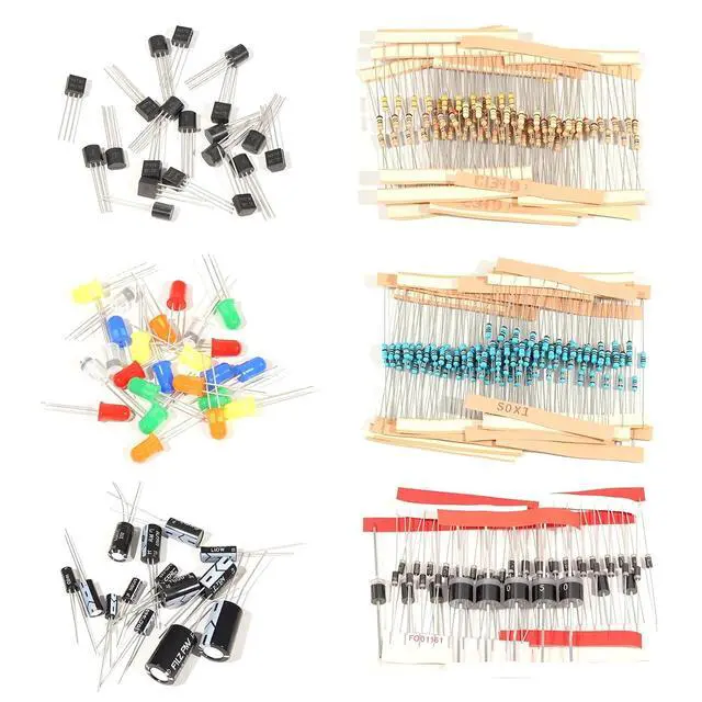 Alt view image 2 of 6 - 1910Pcs Electronic Component Kit Resistor Electrolytic Capacitor Schottky Diodes LED Diode Transistor Electronics Components Assortment for DIY Project