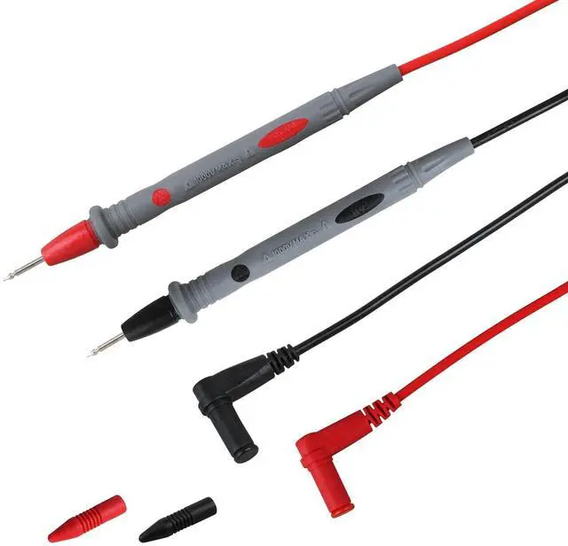 Alt view image 3 of 7 - TL175E Twist Guard Double Insulated Silicone Test Lead Set for Fluke Test Leads with Removable 4mm Lantern Tips, 2mm Diameter Probe Tips