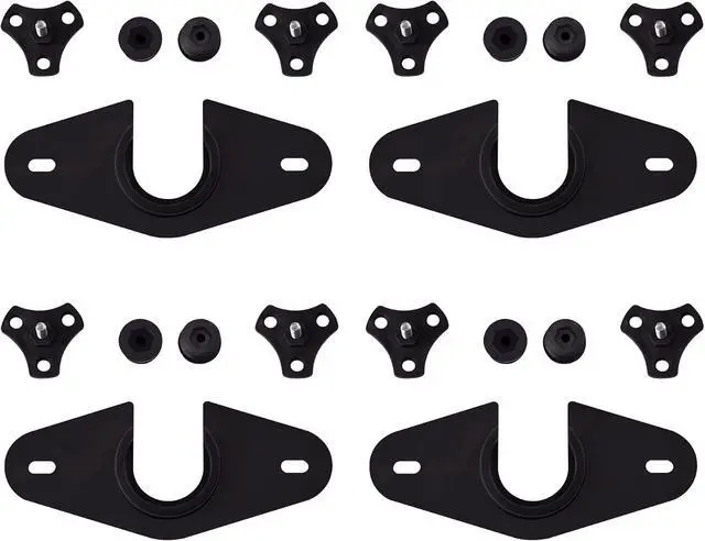 Alt view image 7 of 7 - AMA Bracket Kit(8 Pcs Thumb Screw caps; 4 Pcs Brackets;8 Pcs Threaded Inserts;8 Pcs Bolts) Compatible with Hobie Island(Replaces Bungee System)