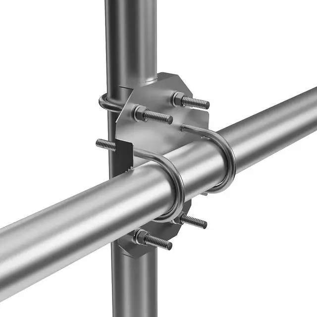 Main image of X-Boom MIMO Antenna Mast Cross-Over Bracket Kit for 1.25" to 2.0" OD Pipes - Includes Heavy Duty Right-Angle Plate & Mounting Hardware (ANT-800-XB1)