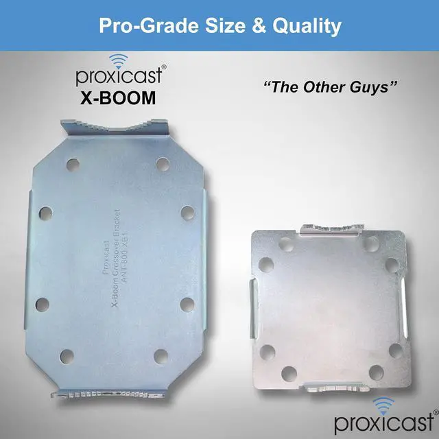 Alt view image 2 of 6 - X-Boom MIMO Antenna Mast Cross-Over Bracket Kit for 1.25" to 2.0" OD Pipes - Includes Heavy Duty Right-Angle Plate & Mounting Hardware (ANT-800-XB1)