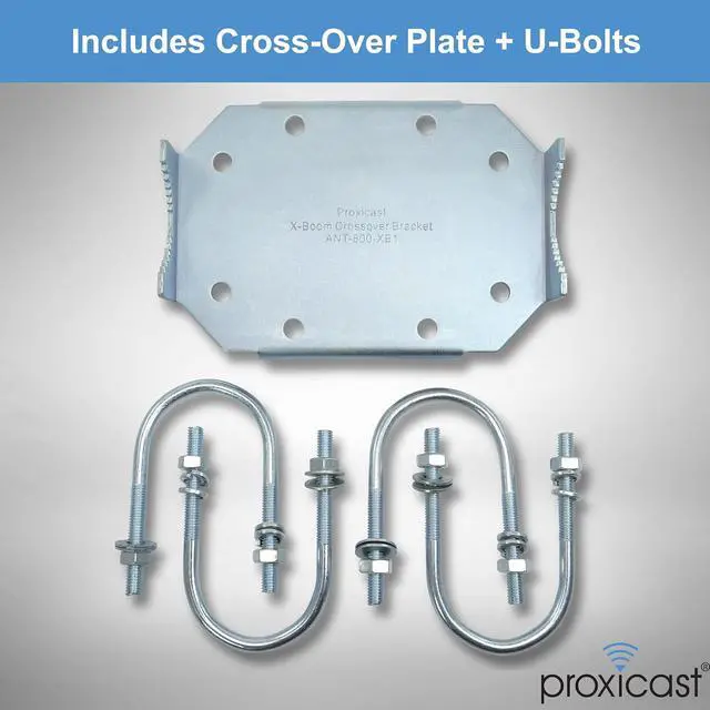 Alt view image 5 of 6 - X-Boom MIMO Antenna Mast Cross-Over Bracket Kit for 1.25" to 2.0" OD Pipes - Includes Heavy Duty Right-Angle Plate & Mounting Hardware (ANT-800-XB1)