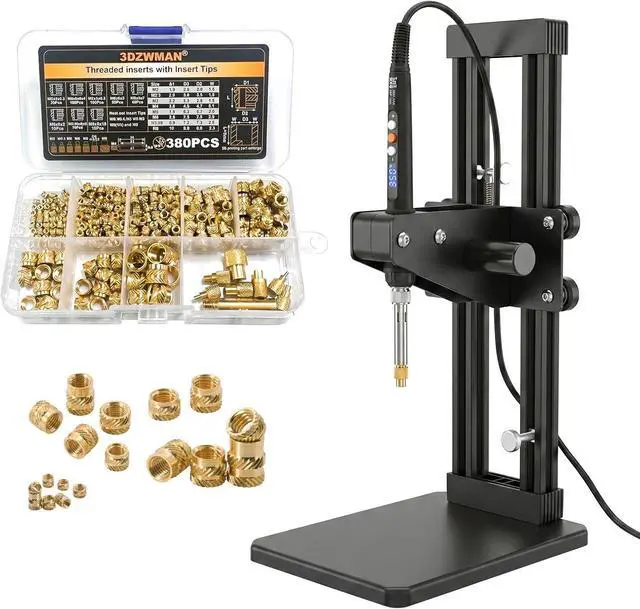 Main image of Vertical Heat Set Insert Tool Press for Plastic Parts & 3D Print Components