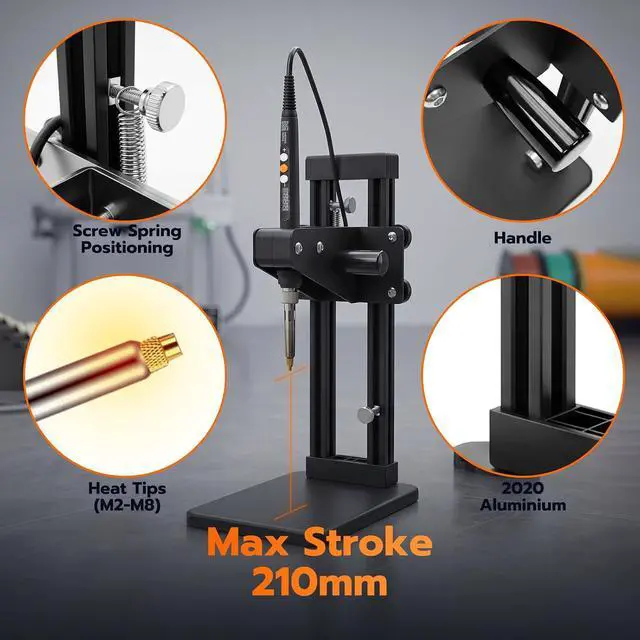 Alt view image 2 of 7 - Vertical Heat Set Insert Tool Press for Plastic Parts & 3D Print Components
