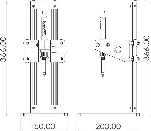Alt view image 7 of 7 - Vertical Heat Set Insert Tool Press for Plastic Parts & 3D Print Components