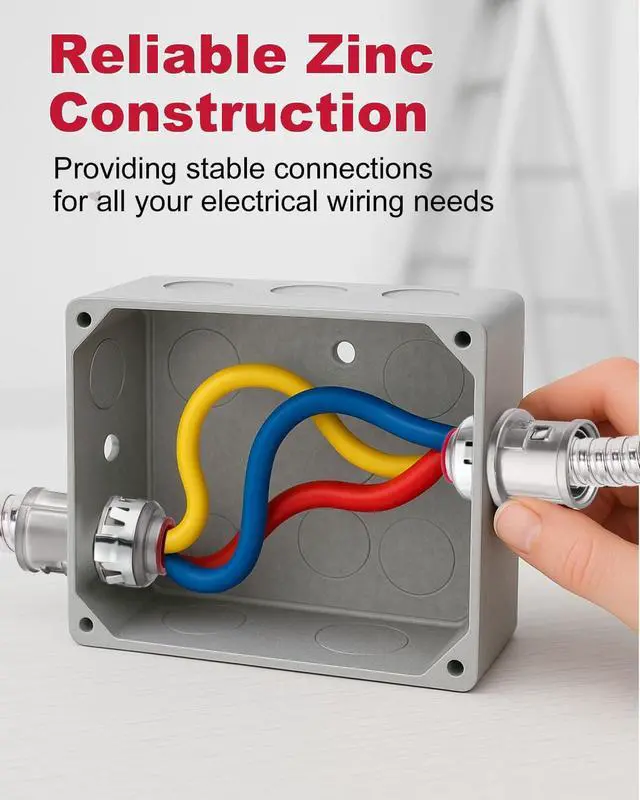 Alt view image 5 of 7 - 35Pcs MC Cable Connectors, 3/8" Snap-In Conduit Cable Connector