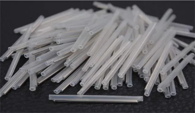 Alt view image 2 of 7 - Preshrunk Fiber Optic Fusion Splice Protection Sleeves Splicing Protector Heat Shrink Tube Clear Single Fiber, OD2.5mm 60mm(L) After Shrinking 400PCS