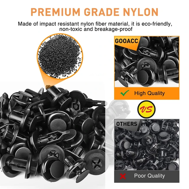 Alt view image 6 of 7 - 820Pcs Car Push Retainer Clips & Auto Fasteners Assortment, 36 Sizes Nylon Bumper Fender Rivets with Remover for Ford GM Toyota Honda Chrysler BMW Benz Nissan Subaru Audi Mazda