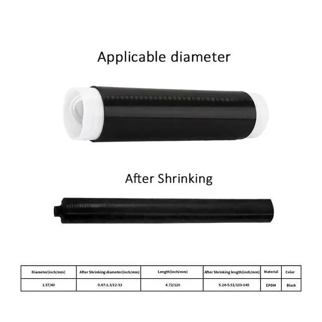 Alt view image 3 of 7 - EPDM Cold Shrink Tubing with Mastic for Starlink & Coax IPX8 5-Pack